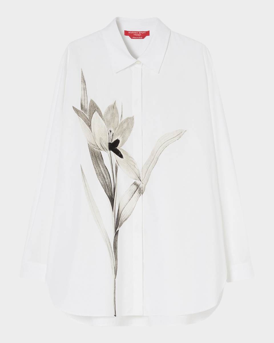 Plus Size Tartufo Embroidered Poplin Shirt